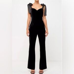 Green velvet jumpsuit